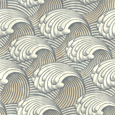 Dining room vinyl rug in vintage waves design - TenStickers