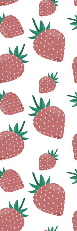 Kitchen vinyl rug with colorful strawberry design - TenStickers