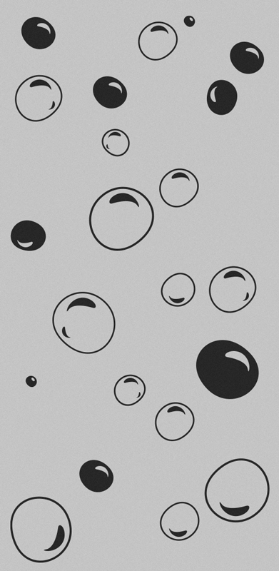 Bathroom vinyl rug bubbles shower - TenStickers