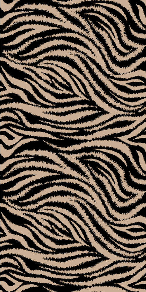 Animal print vinyl rug with zebra stripe design - TenStickers