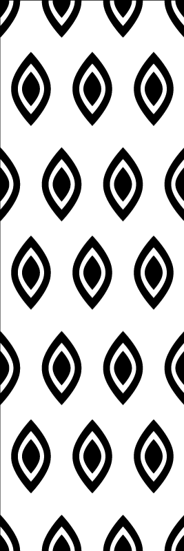 Geometric vinyl rug in black and white shapes - TenStickers