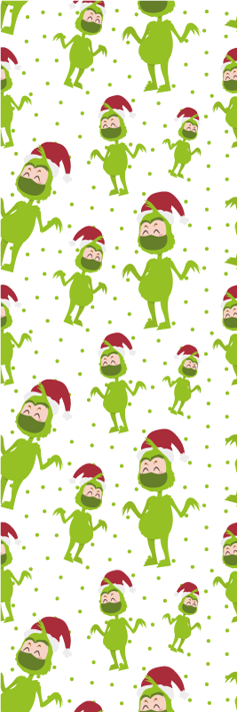 Christmas vinyl rug merry christmas with face mask - TenStickers