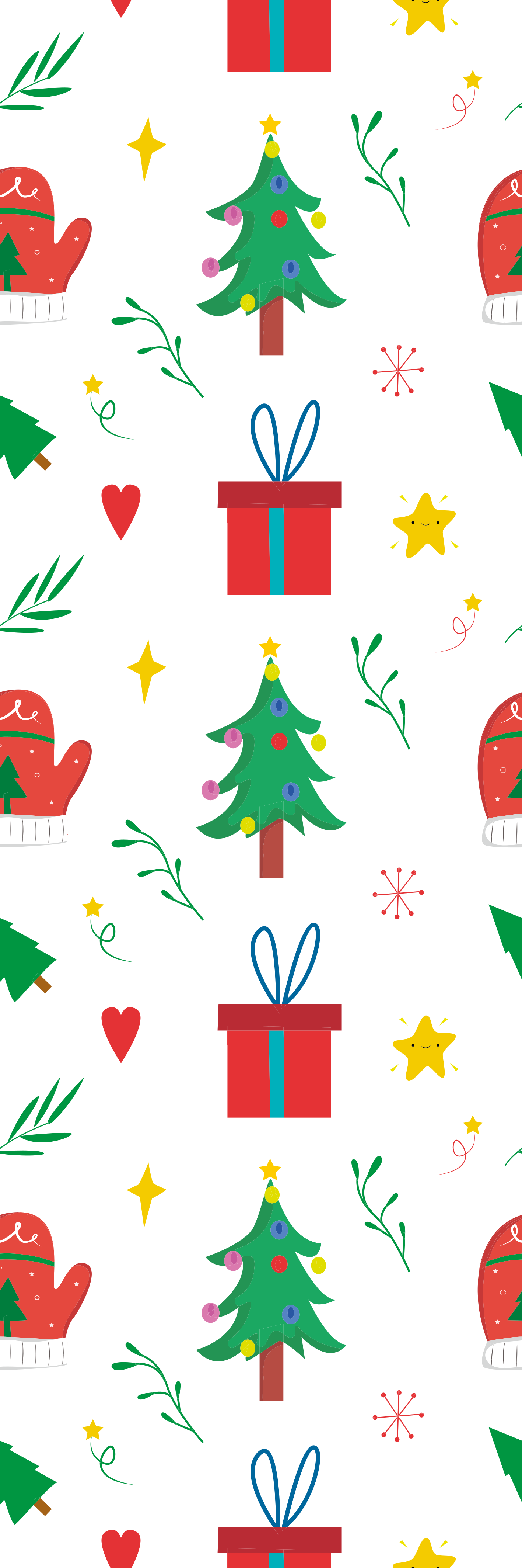 Christmas vinyl rug with colorful gifts and gloves - TenStickers