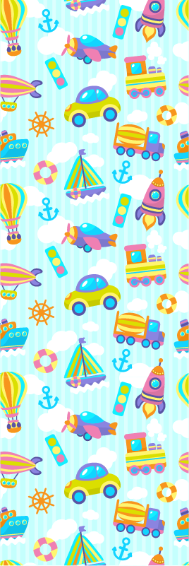 Cute car design bedroom vinyl rug - TenStickers