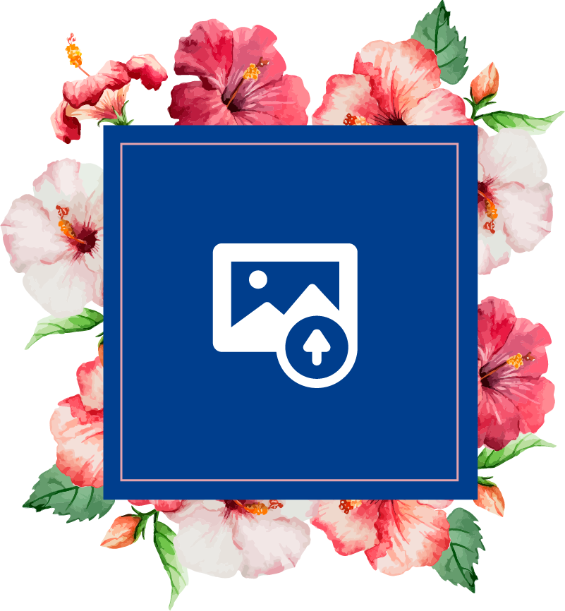 Nature vinyl rug hibiscus flower pattern - TenStickers