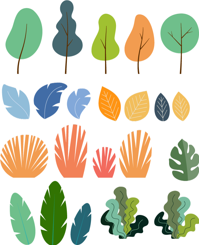 Floral vinyl rug with tropical leaf design - TenStickers