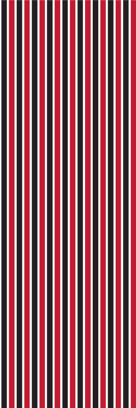 Bedroom vinyl rug with black and red stripes - TenStickers