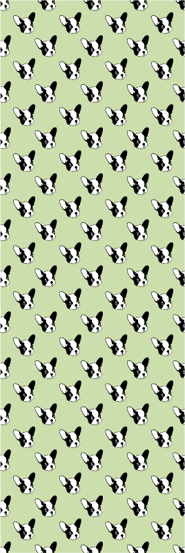 Bedroom vinyl rug puppy french bulldog design - TenStickers