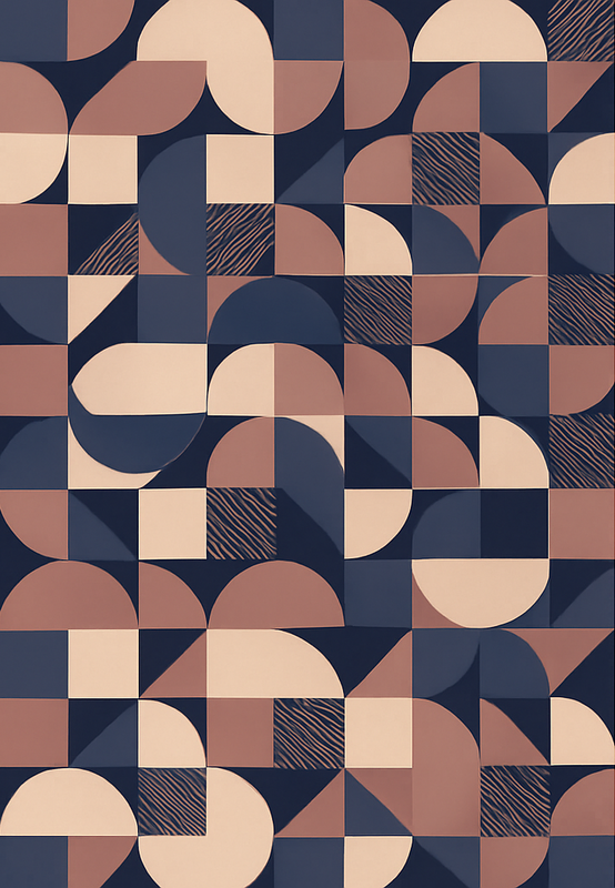 Bedroom vinyl rug with abstract purple geometric design - TenStickers