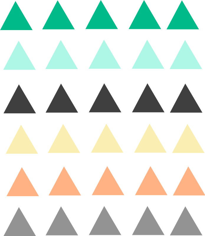 Geometric vinyl rug pack of 30 baby triangles - TenStickers
