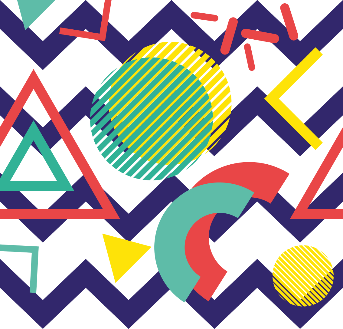 Colorful pattern geometric vinyl rug - TenStickers