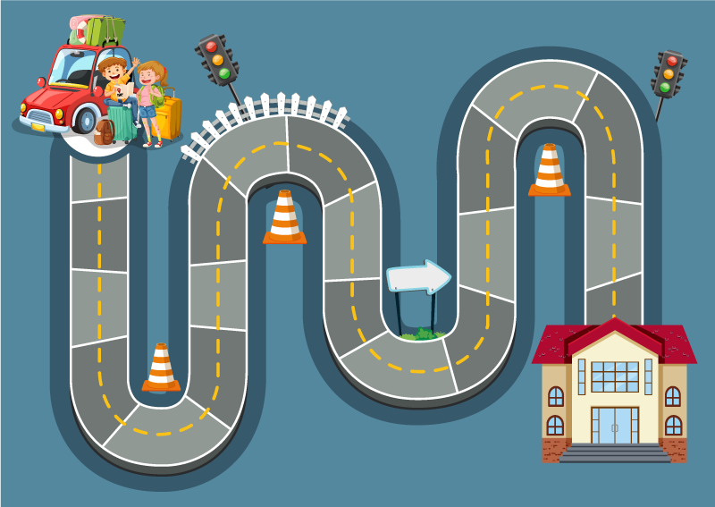 Game vinyl rug board game path - TenStickers