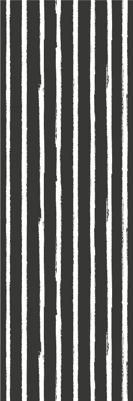 Bathroom vinyl rug white and black lines pattern - TenStickers