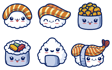 Cute sushi kitchen vinyl rug - TenStickers