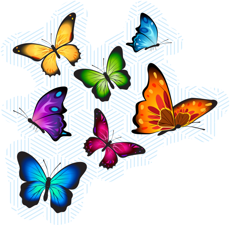 Flying butterflies animal vinyl rug - TenStickers