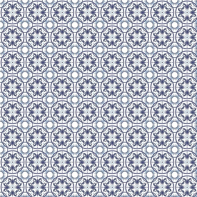 Geometric Tile Effect Covering tile carpet - TenStickers