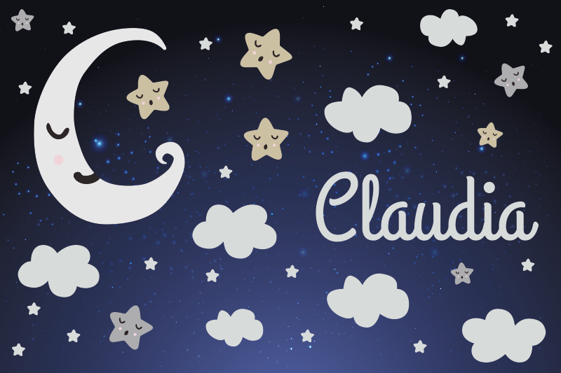 Customizable Starry Night Design personalised rug - TenStickers