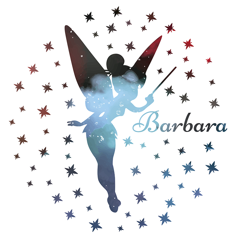 Customizable Fairy Silhouette personalised rug - TenStickers