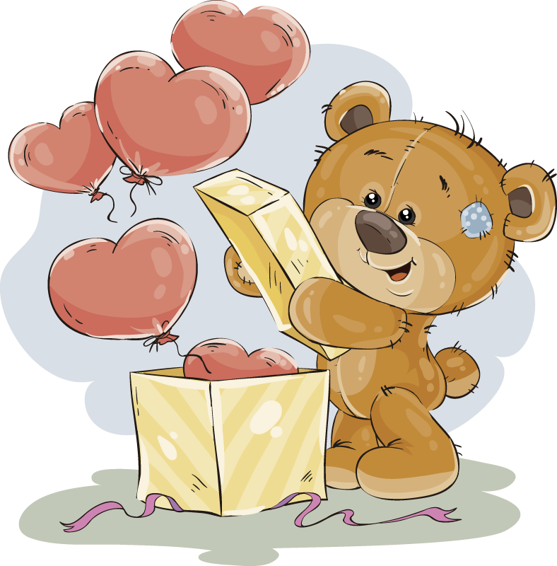 Teddy Bear Celebration nursery rugs - TenStickers