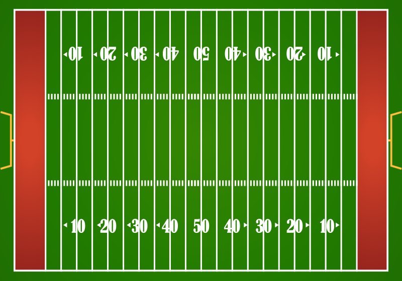 Vinyl rug amercian football field - TenStickers