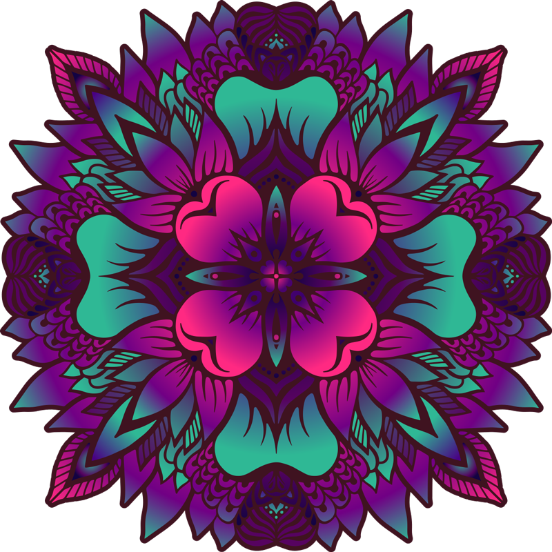 Mandala Design mandala vinyl rug - TenStickers