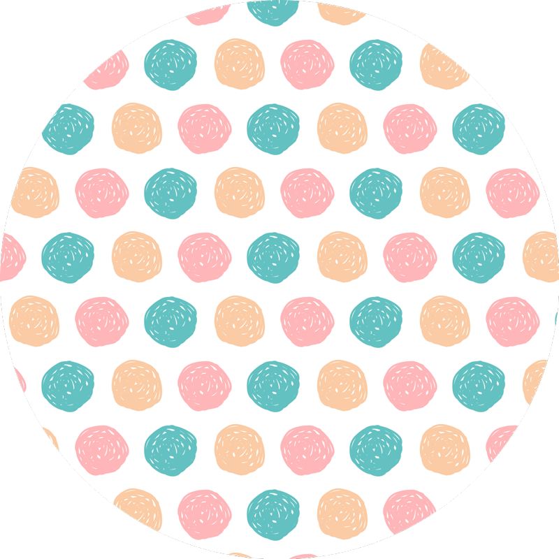 Minimalist vinyl carpet polka dots - TenStickers