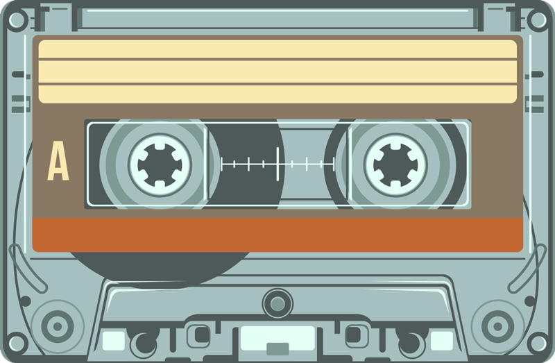 Cassette Graphic Detail vintage vinyl rug - TenStickers