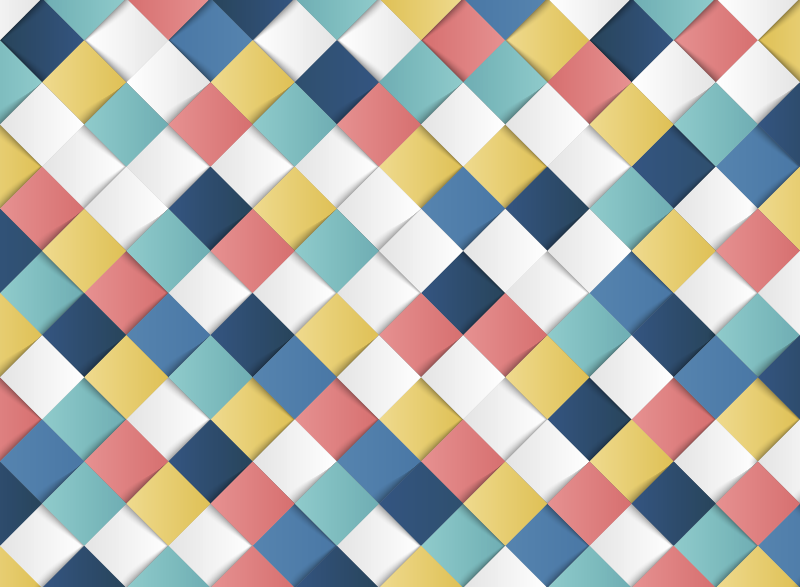 Colorful Harlequin Pattern geometric vinyl rug - TenStickers