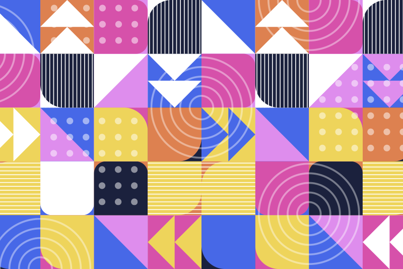 Geometric Pattern Play geometric vinyl rug - TenStickers