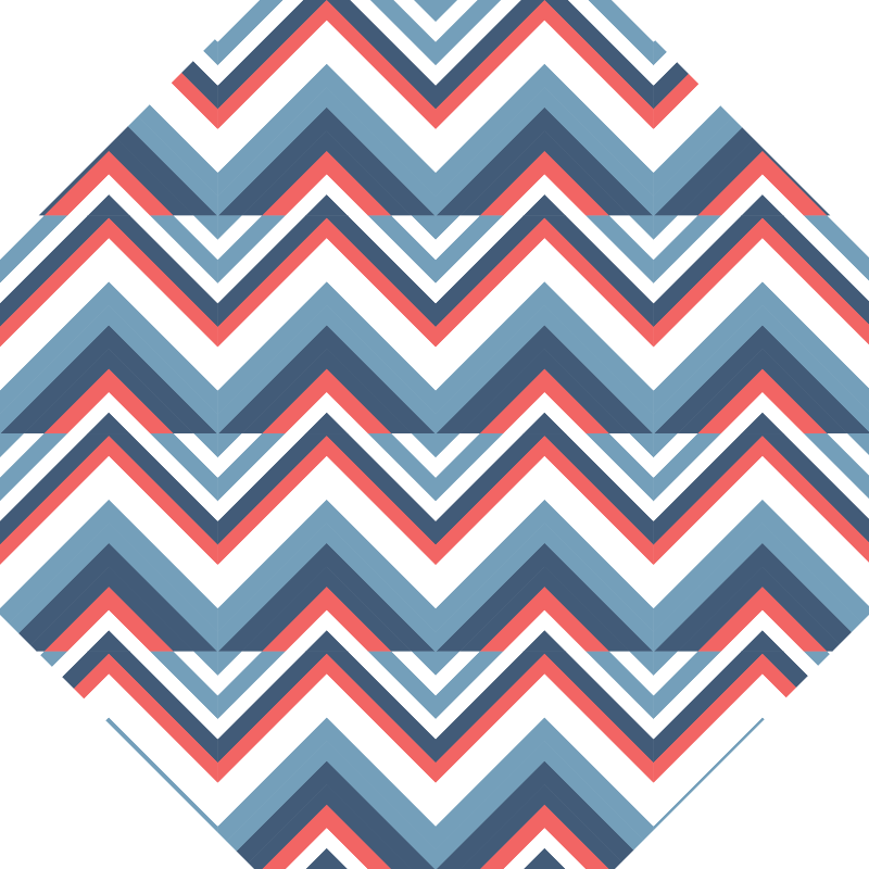 Chevron Colorblock geometric vinyl rug - TenStickers