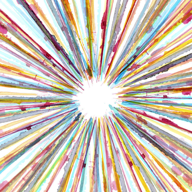 Radiant Burst Motif geometric vinyl rug - TenStickers