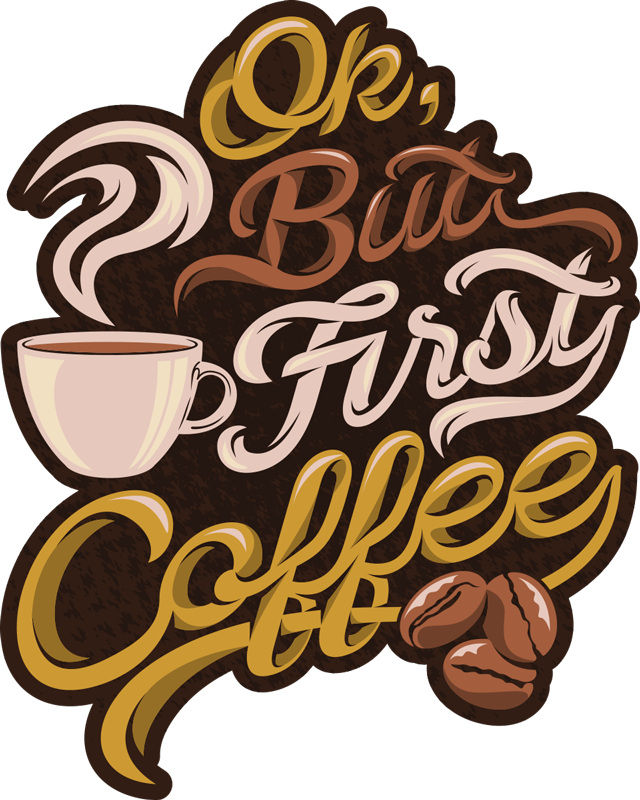 Coffee First Statement custom rug - TenStickers