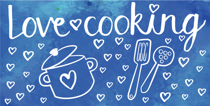 Love Cooking Theme custom rug - TenStickers