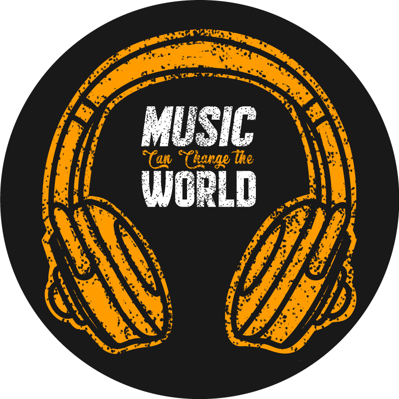 Music World Change custom rug - TenStickers
