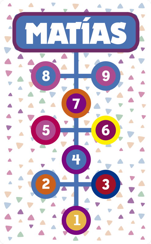 Personalized Hopscotch custom vinyl rug - TenStickers