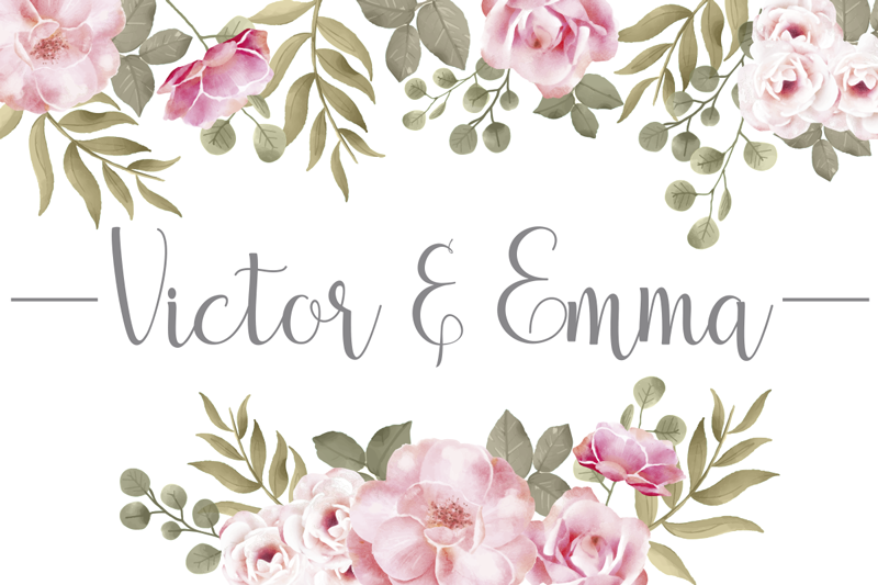 Personalized Floral custom vinyl rug - TenStickers