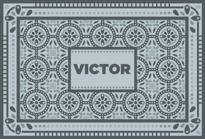 Personalized Mosaic custom vinyl rug - TenStickers