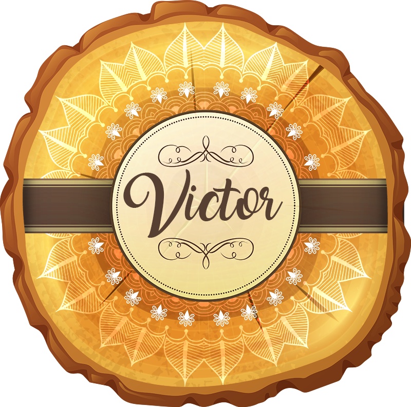 Personalized Festive Emblem custom vinyl rug - TenStickers