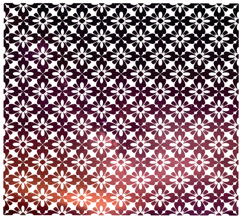 Floral Ombre floral vinyl rug - TenStickers