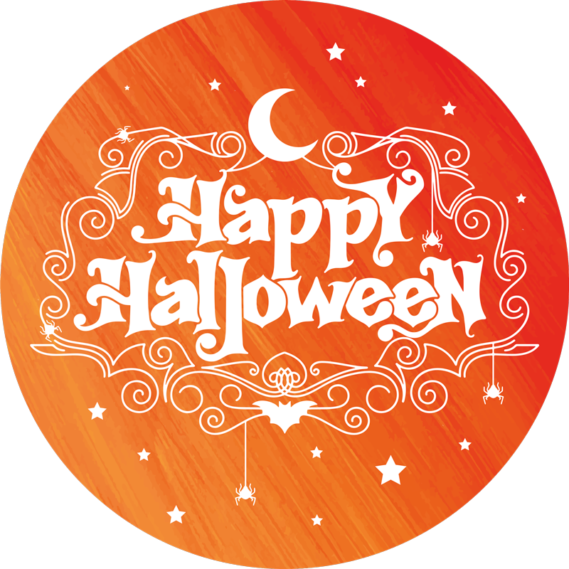 Halloween Festivity Circular halloween vinyl rug - TenStickers
