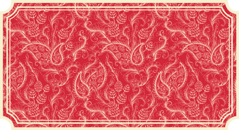Ornate Paisley red vinyl rug - TenStickers