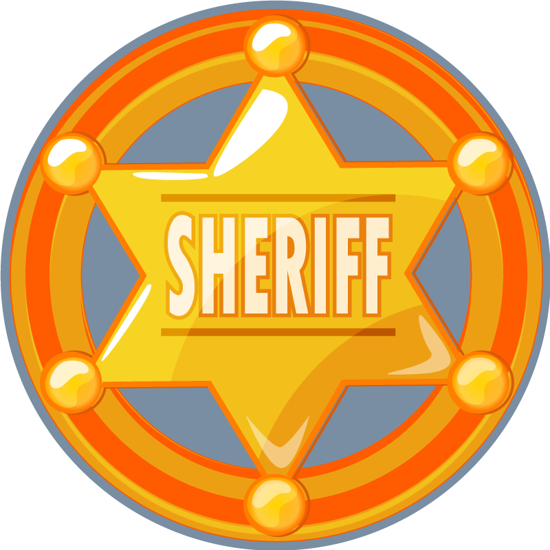 Sheriff Badge game vinyl rug - TenStickers
