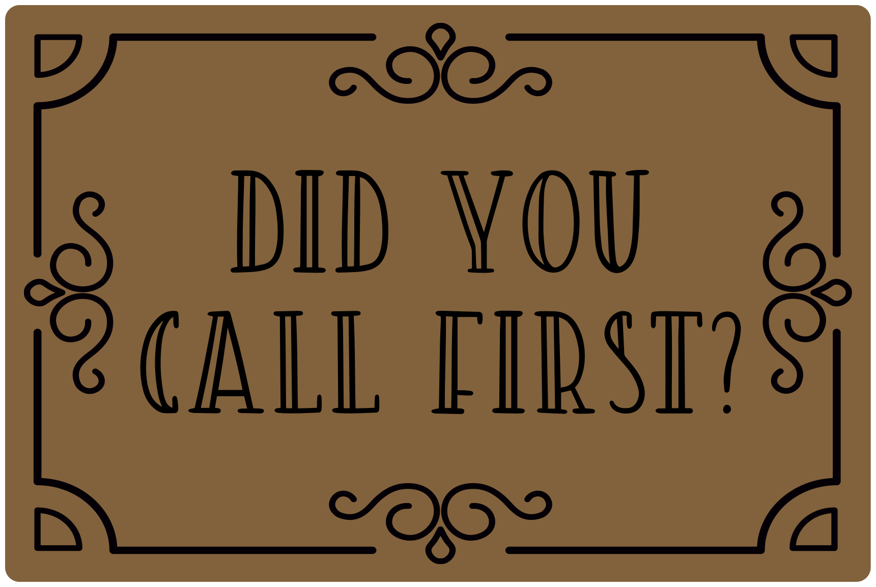 Call First Reminder custom rug - TenStickers