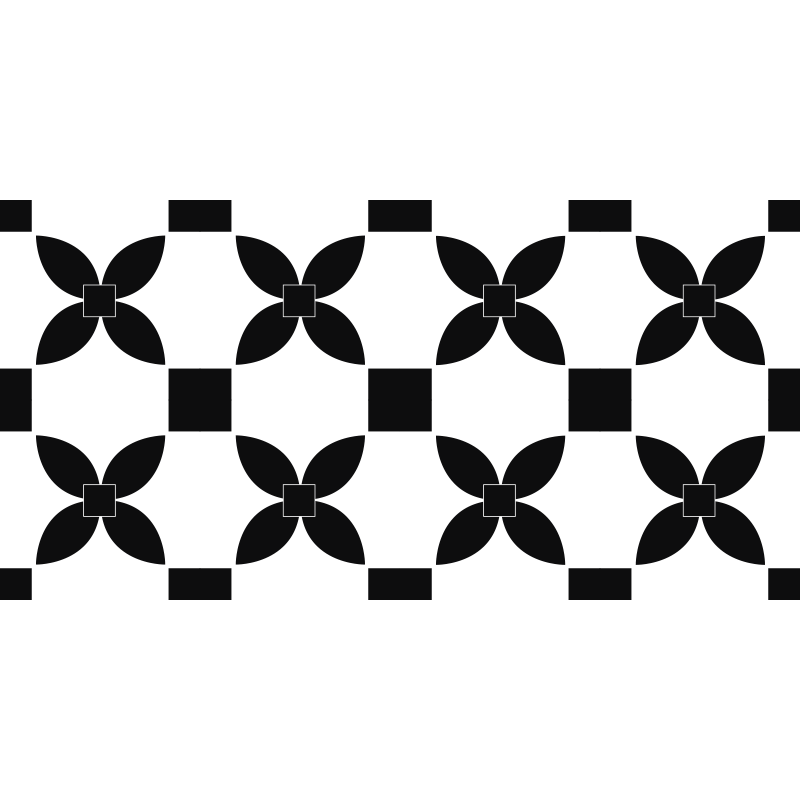 Black printed street vinyl rug black tiles - TenStickers