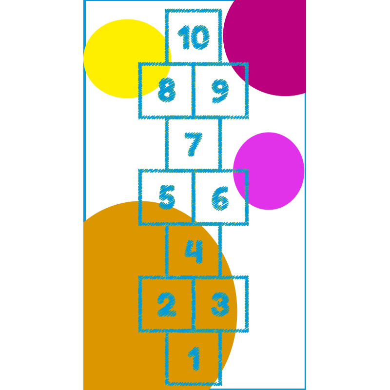 Hopscotch Graphic game vinyl rug - TenStickers