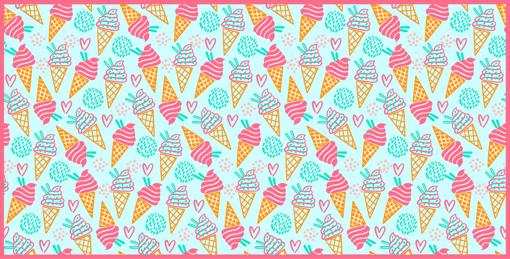 Ice Cream Fun kids vinyl rug - TenStickers