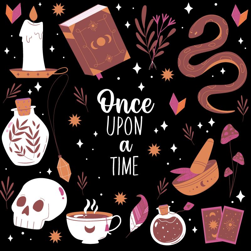 Fairytale Storytime kids vinyl rug - TenStickers