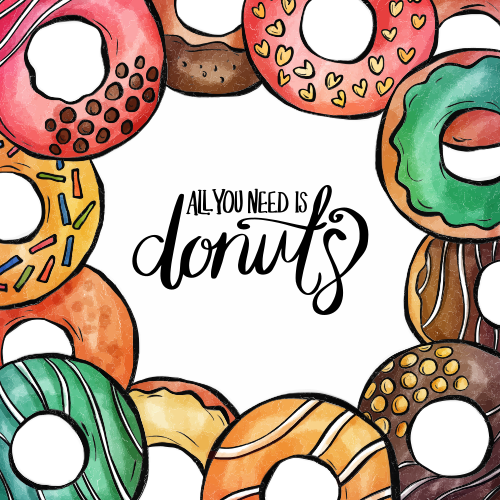 Need Donuts Design custom rug - TenStickers