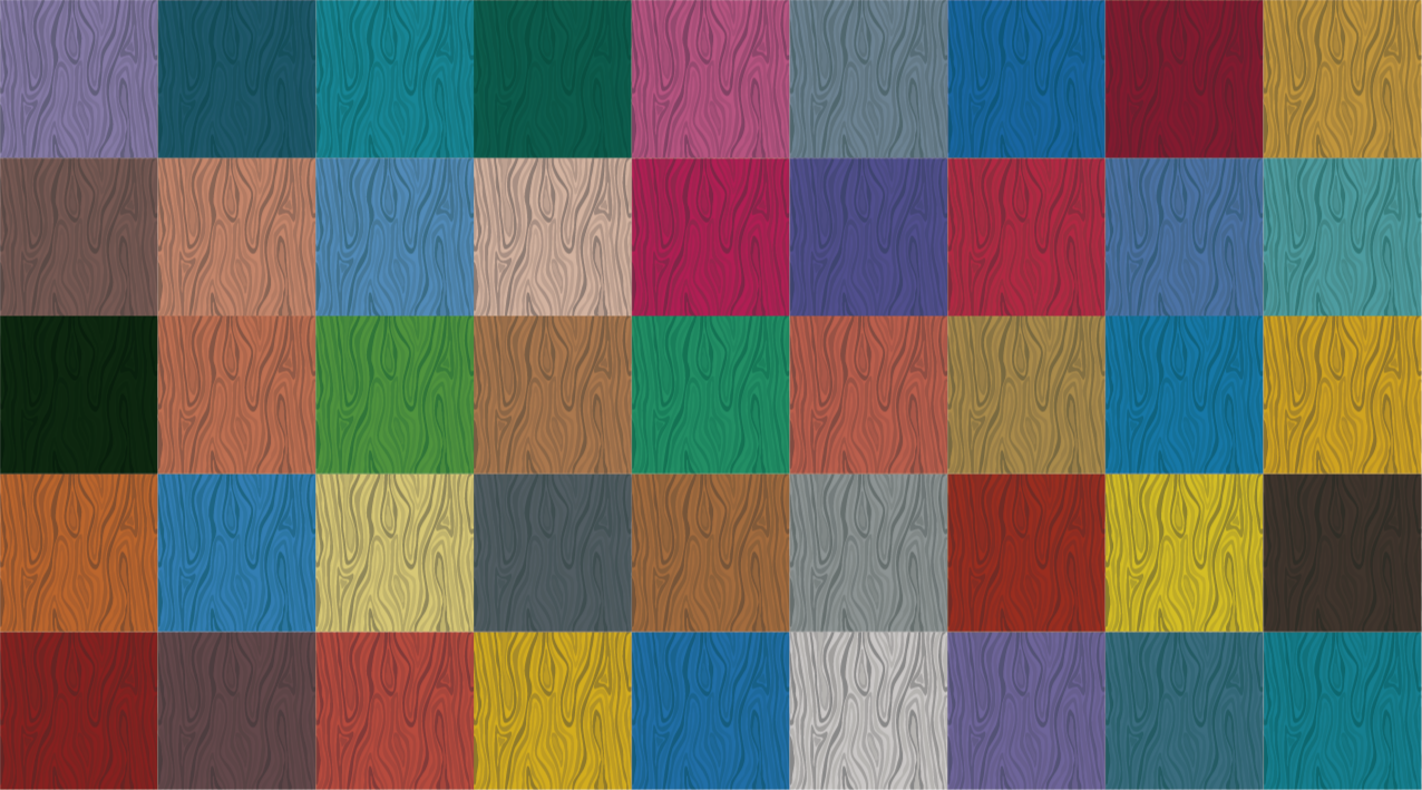 Multicolor Checkerboard wood effect vinyl rug - TenStickers