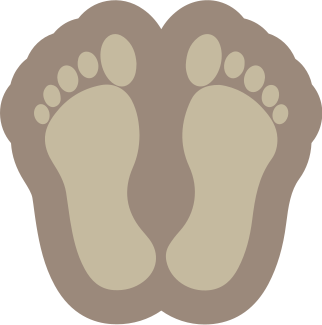 Footprint Contours nursery vinyl rug - TenStickers